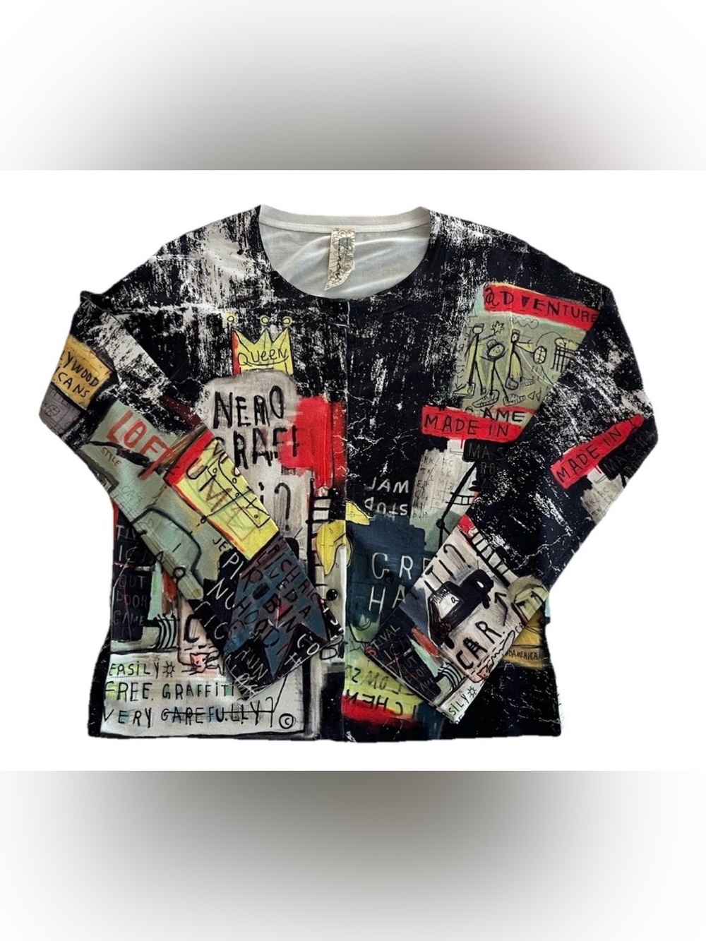 Inoah Graphic Street Art Print Long Sleeve Top - Multicolor